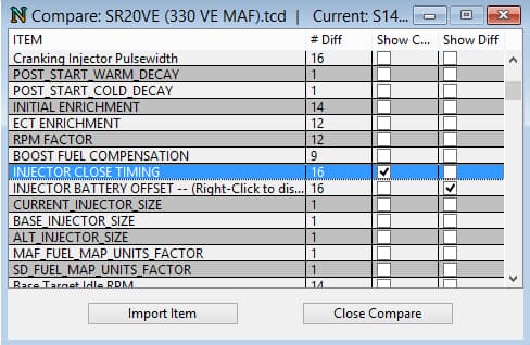 TCD Compare Tool